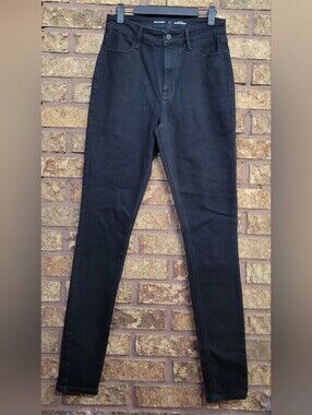 Old Navy High Rise Super Skinny Black Cotton Blend Stretch Jeans Size 4 Tall